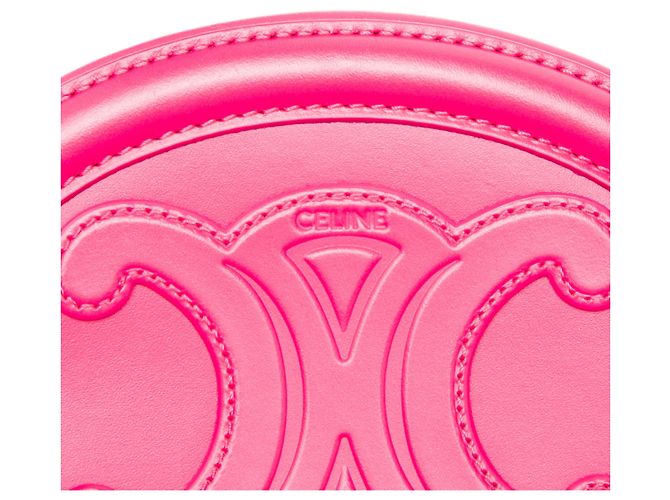 Céline Celine Pink Small Calfskin Cuir Triomphe Oval Crossbody - Ansicht 5