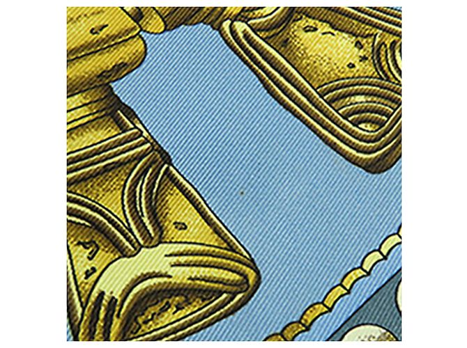 Hermès Blue L Or Des Chefs Seidentuch 90 Blau - Ansicht 7