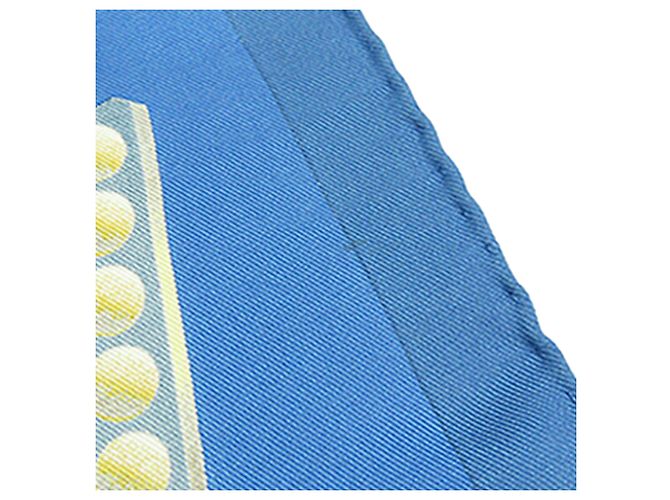 Hermès Blue L Or Des Chefs Seidentuch 90 Blau - Ansicht 8