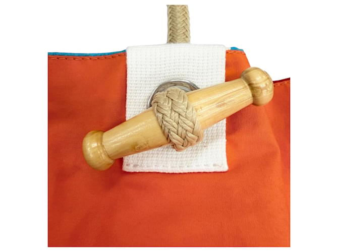 Hermès Blue Printed Canvas Drapeaux Au Vent - vista 10