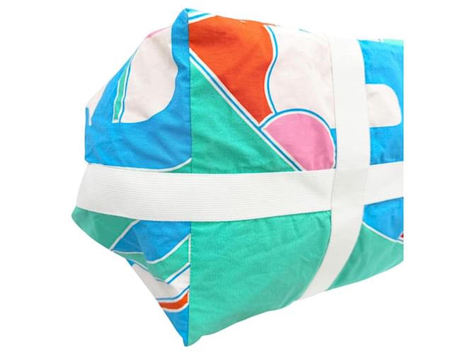 Hermès Blue Printed Canvas Drapeaux Au Vent - vista 11