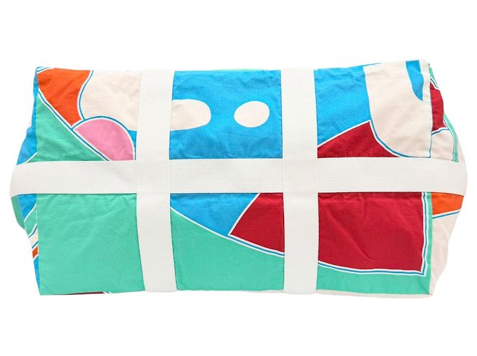 Hermès Blue Printed Canvas Drapeaux Au Vent - vista 4