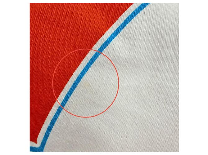 Hermès Blue Printed Canvas Drapeaux Au Vent - vista 9