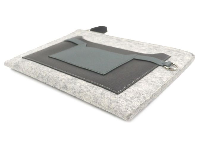 Hermès Toodoo 29 in Epsom grigio e feltro - vista 3