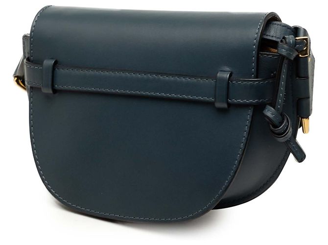 Gate LOEWE Bolsa Dual Mini Soft em Couro de Bezerro Azul - vista 2