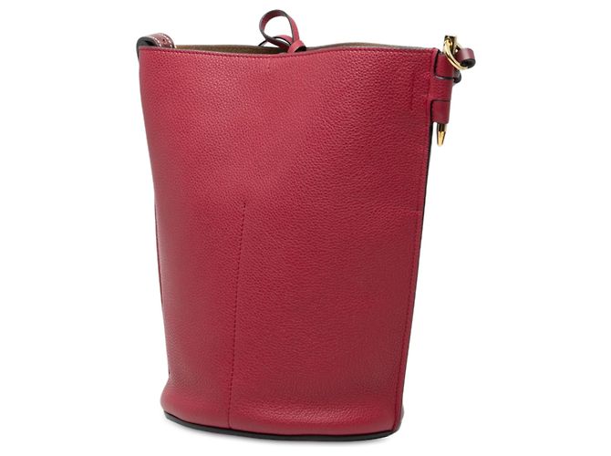 Borsa a secchiello Gate Anagram LOEWE in pelle rossa Rosso Bordò - vista 2