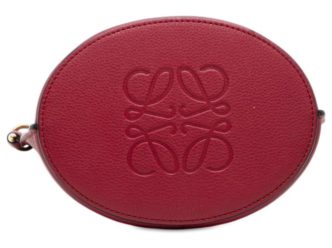 Borsa a secchiello Gate Anagram LOEWE in pelle rossa Rosso Bordò - vista 3