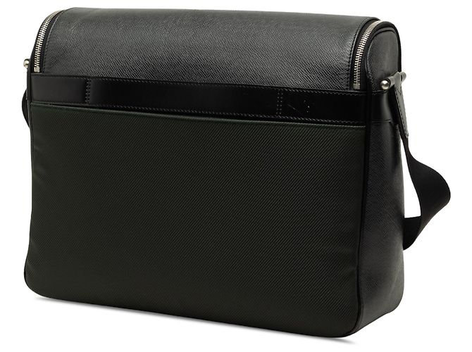 Louis Vuitton Green Bicolor Taiga and Canvas Taimyr Grün Dunkelgrün - Ansicht 2