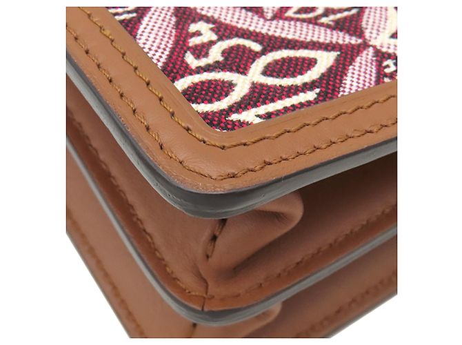 Louis Vuitton Red Monogram Jacquard Since 1854 Mini Dauphine Rosso Bordò - vista 7