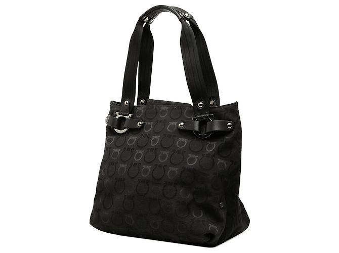 Salvatore Ferragamo Ferragamo Gancini Canvas Tote in Schwarz - Ansicht 2