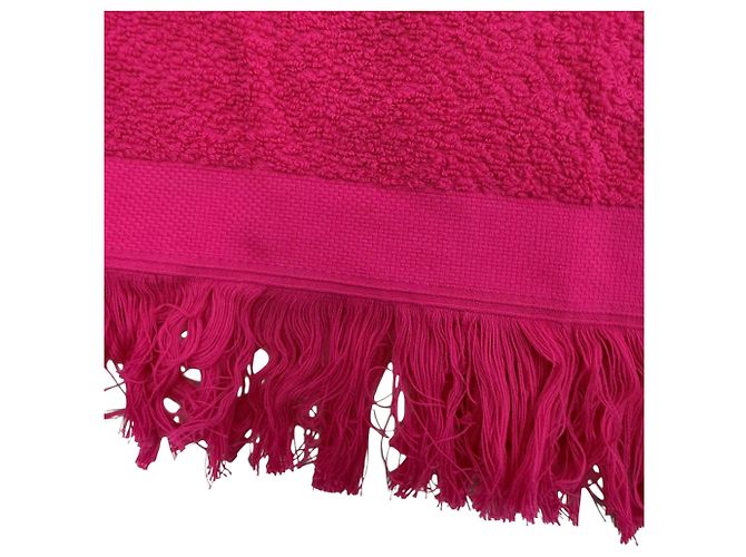 Borsa da spiaggia reversibile Chanel Pink CC in spugna Rosa - vista 11
