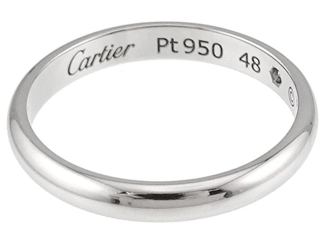Cartier 1895 Classic Band Ring aus Platin - Ansicht 3