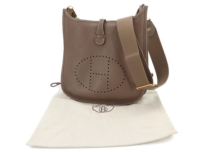 Hermès Borsa a tracolla Hermes Evelyne 3 PM Taupe - vista 2