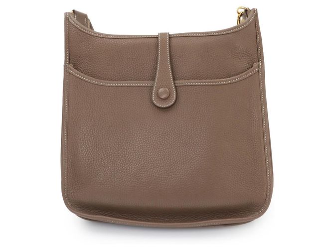 Hermès Borsa a tracolla Hermes Evelyne 3 PM Taupe - vista 3
