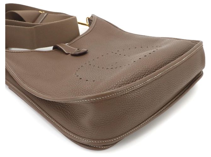 Hermès Borsa a tracolla Hermes Evelyne 3 PM Taupe - vista 5