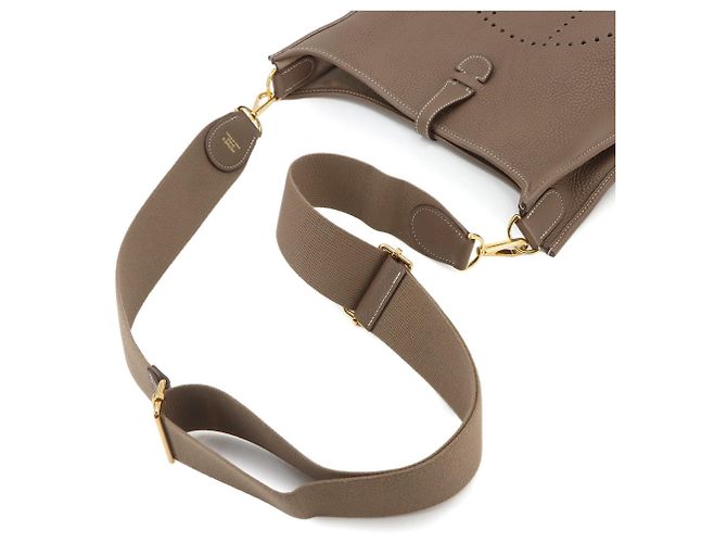 Hermès Borsa a tracolla Hermes Evelyne 3 PM Taupe - vista 6