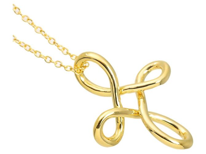 Collar largo Tiffany & Co. Infinity Cross en oro amarillo de 18K - vista 3