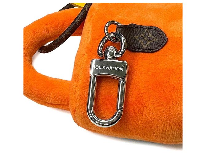 Portachiavi Louis Vuitton LV Lucky Lock Argento Arancione Monogramma - Ansicht 5