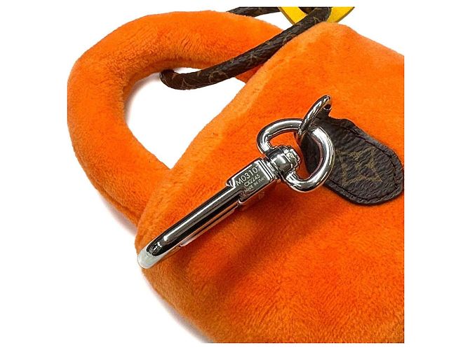 Portachiavi Louis Vuitton LV Lucky Lock Argento Arancione Monogramma - Ansicht 6