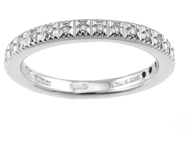 Gucci Ehering aus 18K Weißgold mit Diamanten - Ansicht 2