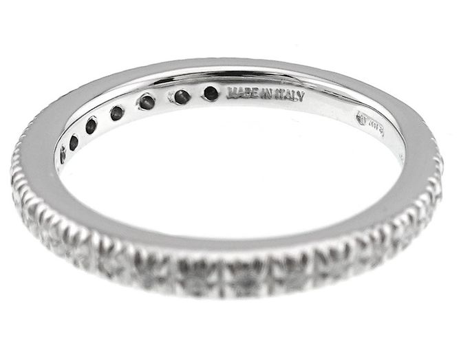 Gucci Ehering aus 18K Weißgold mit Diamanten - Ansicht 3