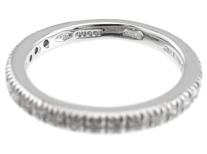 Gucci Ehering aus 18K Weißgold mit Diamanten - Ansicht 4