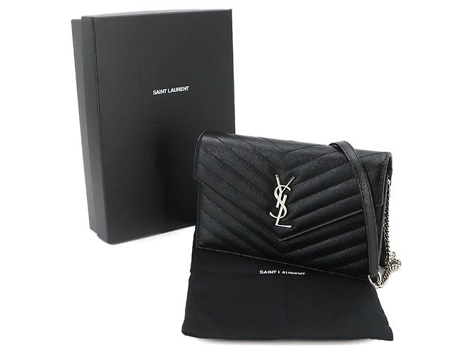 Portafoglio a catena Saint Laurent Cassandre Envelope Nero - vista 2
