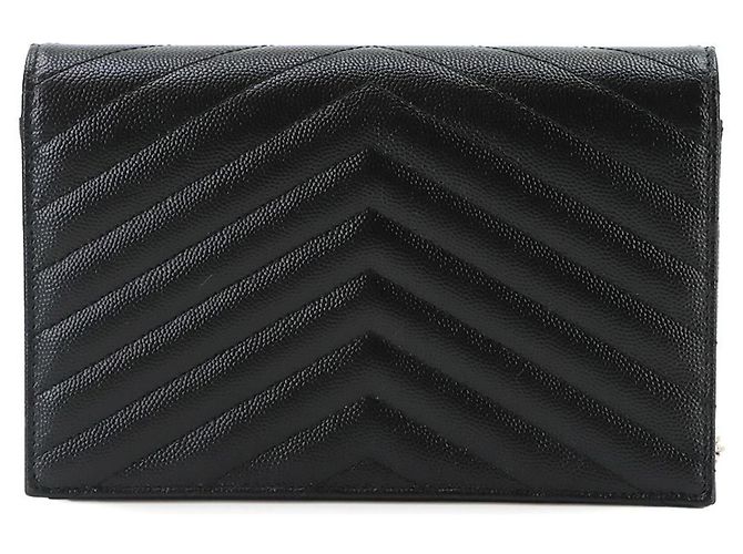 Portafoglio a catena Saint Laurent Cassandre Envelope Nero - vista 3