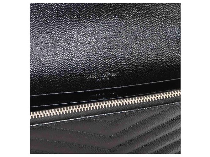Portafoglio a catena Saint Laurent Cassandre Envelope Nero - vista 9