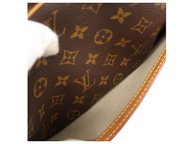 Louis Vuitton Monogram Reporter PM Schultertasche Braun Beige - vista 15