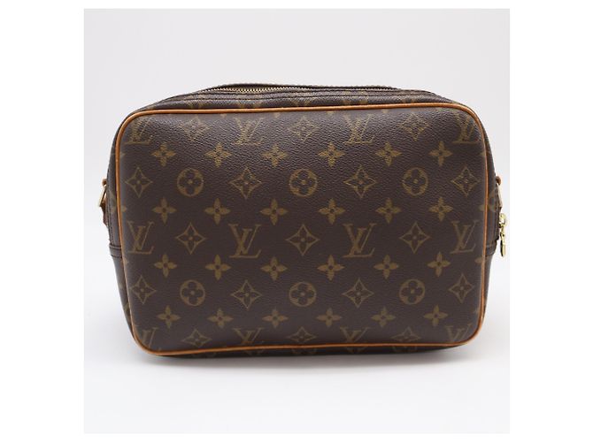 Louis Vuitton Monogram Reporter PM Schultertasche Braun Beige - vista 2
