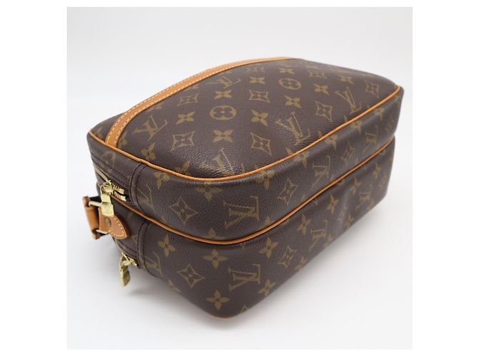 Louis Vuitton Monogram Reporter PM Schultertasche Braun Beige - vista 5
