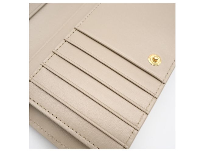 Portafoglio bi-fold con zip Intrecciato Medium Bottega Veneta Beige - vista 14