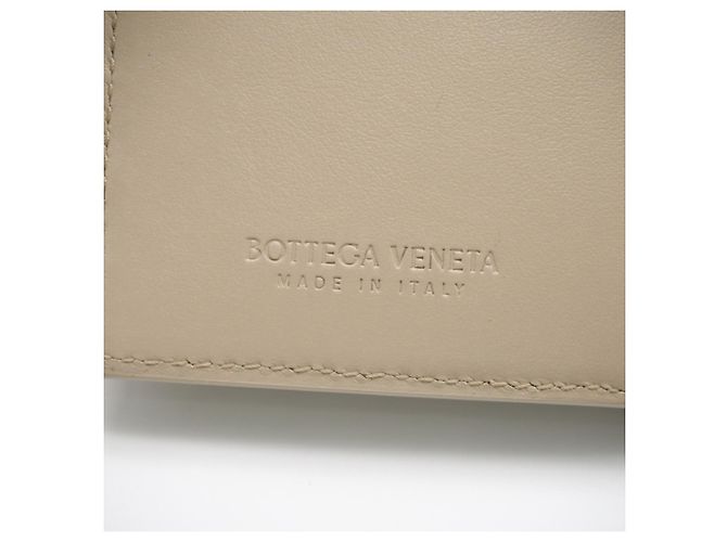 Portafoglio bi-fold con zip Intrecciato Medium Bottega Veneta Beige - vista 18
