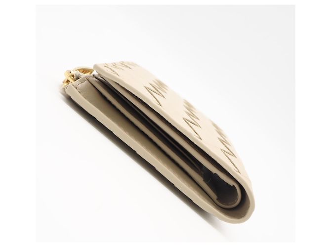 Portafoglio bi-fold con zip Intrecciato Medium Bottega Veneta Beige - vista 6
