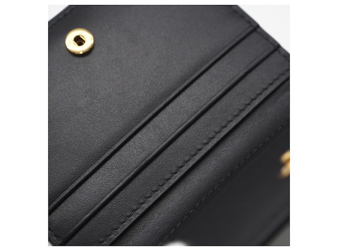 Céline Tarjetero bifold Triomphe de piel de becerro brillante Celine Negro - vista 11