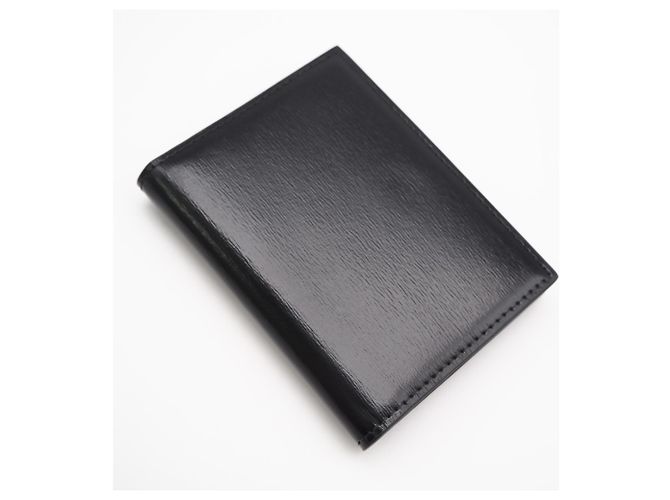 Céline Tarjetero bifold Triomphe de piel de becerro brillante Celine Negro - vista 2