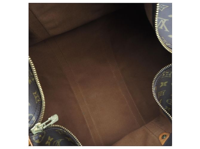 Borsa Boston Louis Vuitton Monogram Keepall 50 Marrone Beige - vista 11