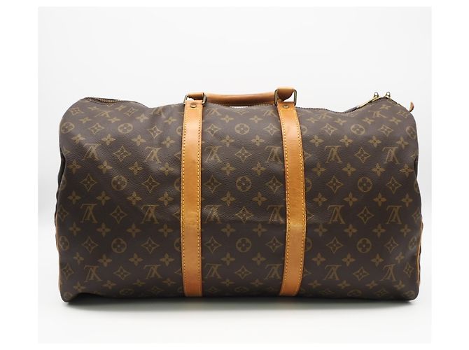 Borsa Boston Louis Vuitton Monogram Keepall 50 Marrone Beige - vista 2