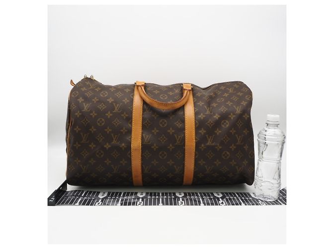 Borsa Boston Louis Vuitton Monogram Keepall 50 Marrone Beige - vista 3