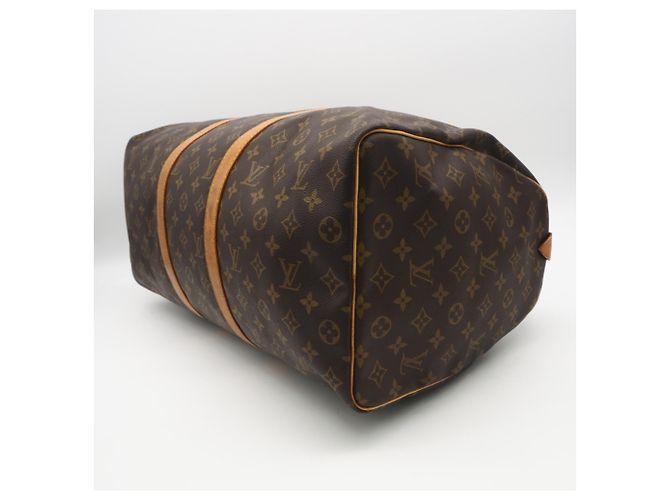 Borsa Boston Louis Vuitton Monogram Keepall 50 Marrone Beige - vista 6