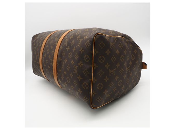 Borsa Boston Louis Vuitton Monogram Keepall 50 Marrone Beige - vista 7