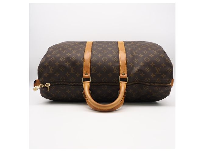 Borsa Boston Louis Vuitton Monogram Keepall 50 Marrone Beige - vista 8