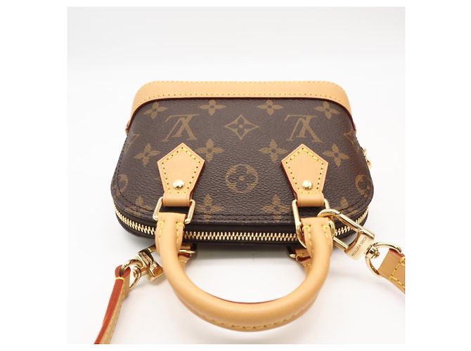 Borsa a tracolla Nano Alma Monogram Louis Vuitton Marrone Beige - vista 8