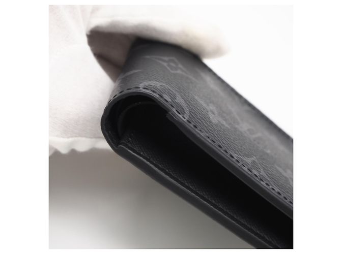 Portafoglio bi-fold Monogram Eclipse Louis Vuitton Marrone Nero - vista 9