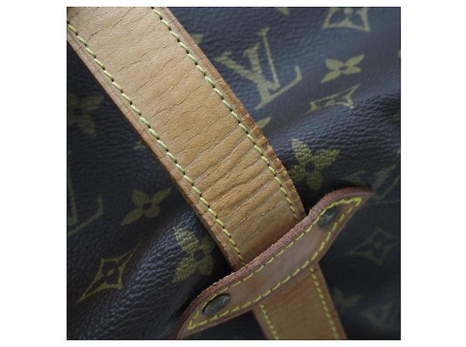 Borsa a tracolla Louis Vuitton Monogram Saumur 35 Marrone Beige - vista 12