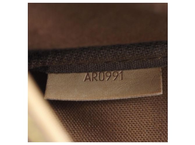 Borsa a tracolla Louis Vuitton Monogram Saumur 35 Marrone Beige - vista 18