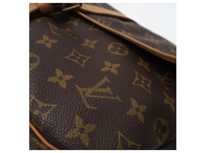 Borsa a tracolla Louis Vuitton Monogram Saumur 35 Marrone Beige - vista 4