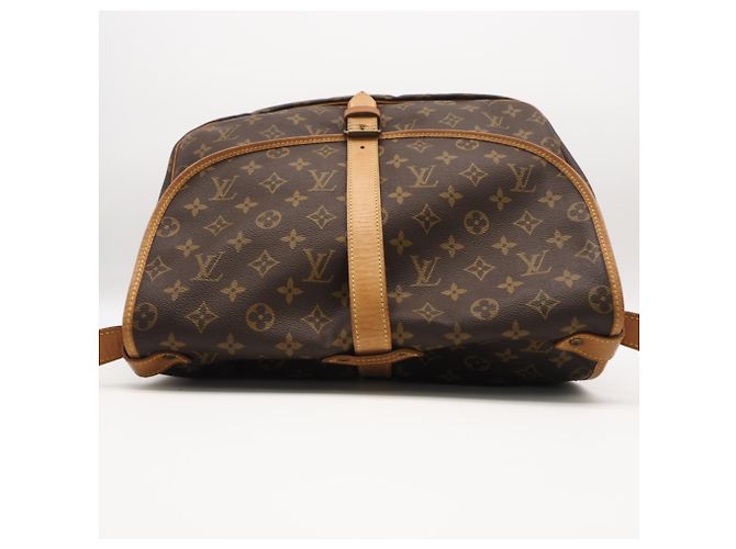 Borsa a tracolla Louis Vuitton Monogram Saumur 35 Marrone Beige - vista 9