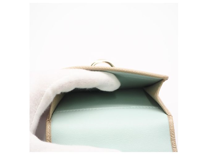 Bulgari Bvlgari Beige Tri-fold Ledergeldbörse - Ansicht 10